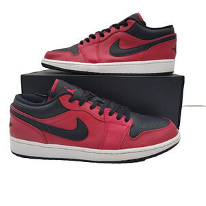 Air Jordan 1 Low Mens Size 12 OG Retro 553558-605 Bred Basketball Sneakers (300)